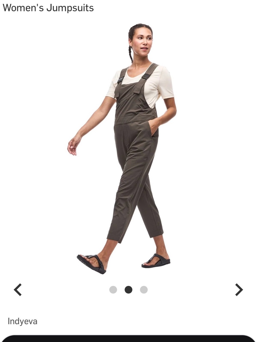 Indyeva Women's Olive Green Utility Jumpsuit